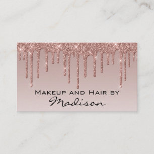 Glam Roze Goud Nep Glitter Druppels Make-up Arties Visitekaartje