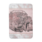 Glam Roze Goud Roze Schedel Marmer Badmat (Voorkant Verticaal)