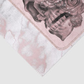 Glam roze goud roze schedel marmer feest tissuepapier (Detail)