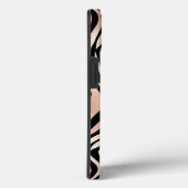 Glam Roze Goud Zwarte Tijgerstrepen Naam Case-Mate iPhone Case (Achterkant / Rechts)