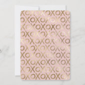 Glam Roze Gouden Blush XOXO Verjaardag Kaart (Achterkant)