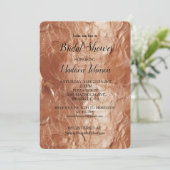 Glam Roze Gouden Glitter Bruiloftsfeest Kaart (Staand voorkant)