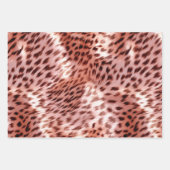 Glam roze gouden luipaard bruiloft inpakpapier vel (Voorkant 2)