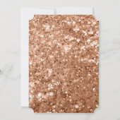 Glam Roze Gouden Vierkanten Glitter Bruiloftsfeest Kaart (Achterkant)