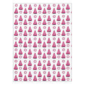 Glam roze Kerst flamingo's Tafelkleed (Voorkant)