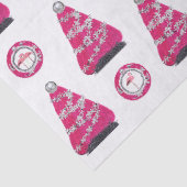 Glam roze Kerst flamingo's Tissuepapier (Detail)