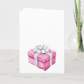 Glam roze kerstbomen in de kerstman kaart (Achterkant)