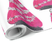 Glam Roze Kerstboom Cadeaupapier (Rol Hoek)