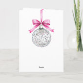 Glam roze kerstboom kaart (Achterkant)