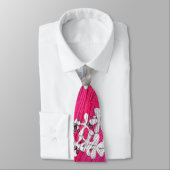 Glam Roze Kerstboom Stropdas (Gebonden)