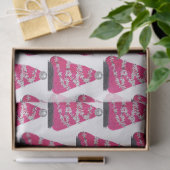 Glam Roze Kerstboom Tissuepapier (Geschenk)