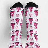 Glam roze kerstflamingo's sokken (Top)