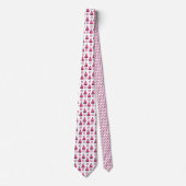 Glam roze kerstflamingo's stropdas (Voorkant)