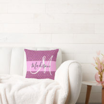 Glam Roze Metaalroze Honingraat Monogram Naam