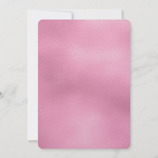 Glam Roze Ombre Verjaardag Kaart (Achterkant)