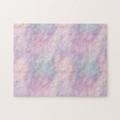 Glam Roze Paarse Aqua Gold Leopard Print Legpuzzel (Horizontaal)