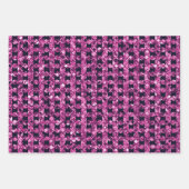 Glam Roze Paarse Rode Pareltjes Flashy Fun Diamond Inpakpapier Vel (Voorkant 2)