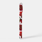 Glam Roze Paarse Rozen Marmer Monogram Naam iPhone 15 Case (Rechterkant)