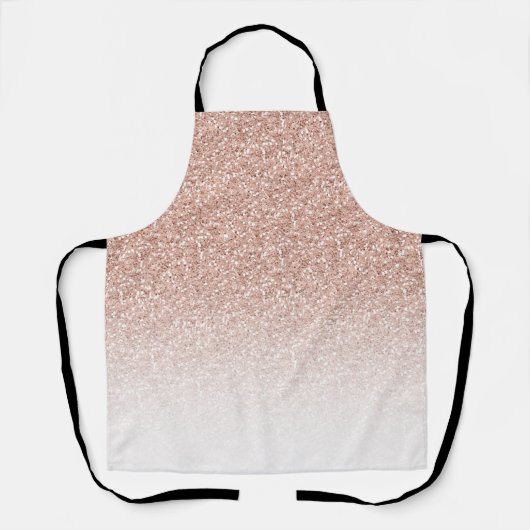 Glam roze Rose Gold Glitter Ombre Modern Schort (Voorkant)