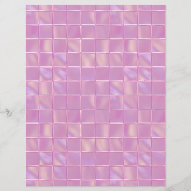 Glam roze Tegels plakboek (Voorkant)