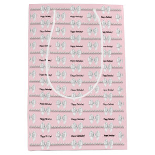 Glam Roze Tiffany Thema Bougie Verjaardag Medium Cadeauzakje