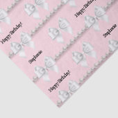 Glam Roze Tiffany Thema Bougie Verjaardag Tissuepapier (Detail)