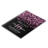 Glam roze uit het Midnight Glam, 16-partijenboek Notitieboek (Linkerzijde)
