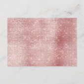Glam Roze Wit Glitterende Sparkle RSVP Informatiekaartje (Achterkant)