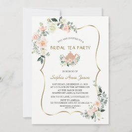 Glam Roze Witte Bloemstuk Gouden Lijst Bruiloft Th Kaart