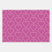 Glam Roze Witte Parels Bruidsfeest Inpakpapier Vel (Voorkant)