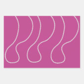 Glam Roze Witte Parels Bruidsmeisjesfeest Inpakpapier Vel (Voorkant 2)