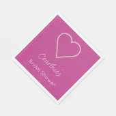 Glam Roze Witte Parels Bruidsmeisjesfeest Servet (Hoek)