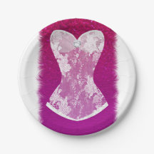 Glam Roze & Witte Trendy Ondergoed Shower Feest