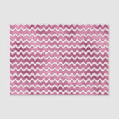 Glam Roze Witte Zigzag Stripes Tissuepapier (Voorkant)