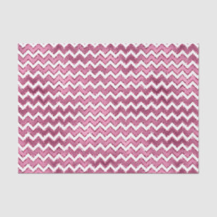 Glam Roze Witte Zigzag Stripes Tissuepapier