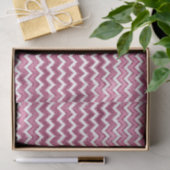 Glam Roze Witte Zigzag Stripes Tissuepapier (Geschenk)