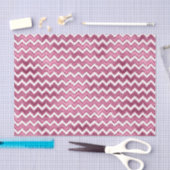 Glam Roze Witte Zigzag Stripes Tissuepapier (Craft)