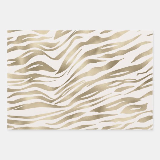 Glam Roze Zebra Print Inpakpapier Vel (Voorkant 2)
