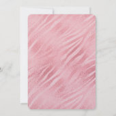 Glam Roze Zebra Print Kaart (Achterkant)