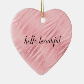 Glam Roze Zebra Print Keramisch Ornament (Rechts)