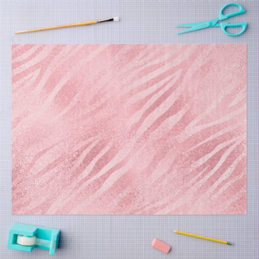 Glam Roze Zebra Print Tissuepapier (Craft)