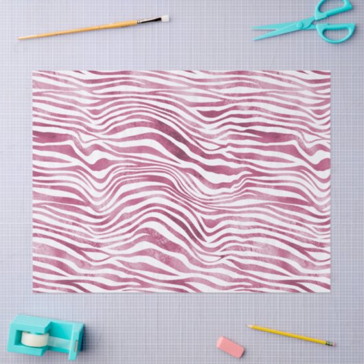Glam Roze Zebra Print Tissuepapier (Craft)