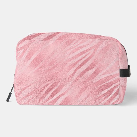 Glam Roze Zebra Print Toilettasje (Achterkant)