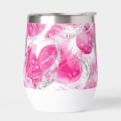 Glam Roze Zilveren Abstracte Cirkels (Links)