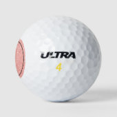 Glam Roze & Zwart Gepersonaliseerde 60 & Sensation Golfballen (Logo)