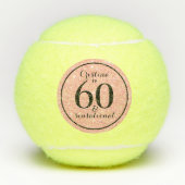 Glam Roze & Zwart Gepersonaliseerde 60 & Sensation Tennisballen (Voorkant)