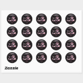 Glam Roze Zwart Mode 100e Verjaardagsfeestje Ronde Sticker (Vel)