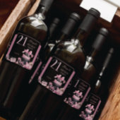 Glam Roze Zwart Mode 21e Verjaardagsfeestje Sparkling Wijnetiket