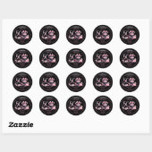 Glam Roze Zwart Mode 50e Verjaardagsfeestje Ronde Sticker (Vel)