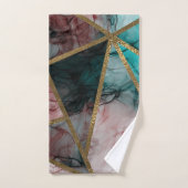 Glam Rust Blush Blauwgroen & Gold Chic Modern Glam Bad Handdoek (Handdoek)